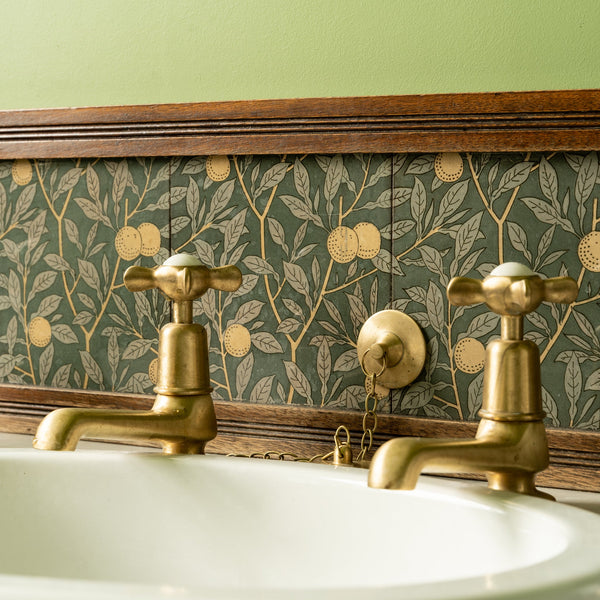 Grayling Long Nose White Ceramic Cross Handle Single Hole Pillar Tap