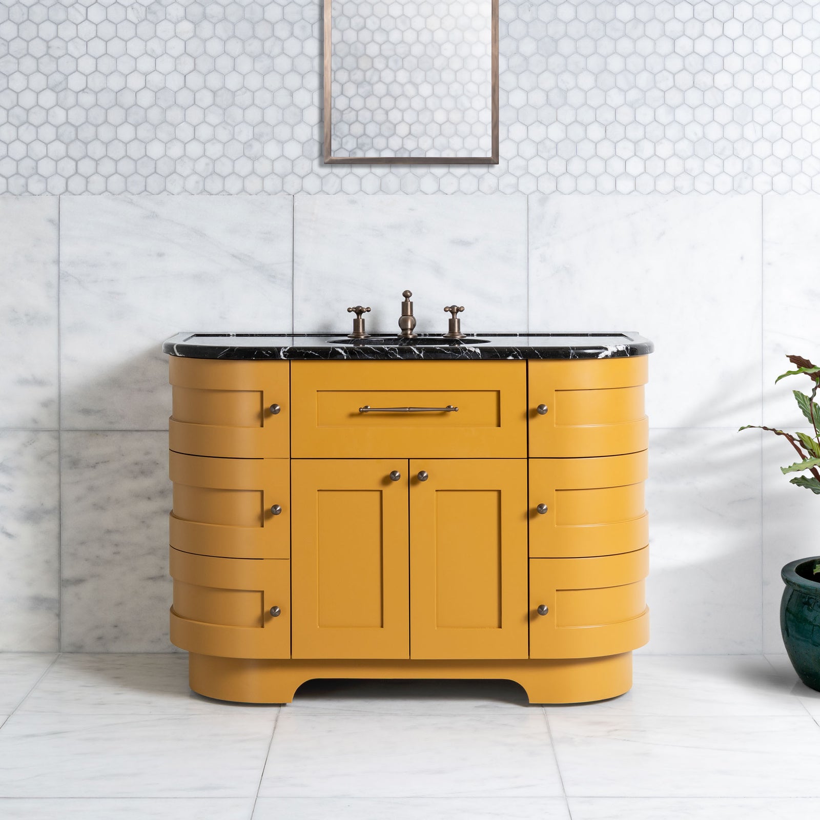 Norfolk Painted Bathroom Vanity (Inc. Marble Top, Upstand & Sink) - Rutland London (USA)