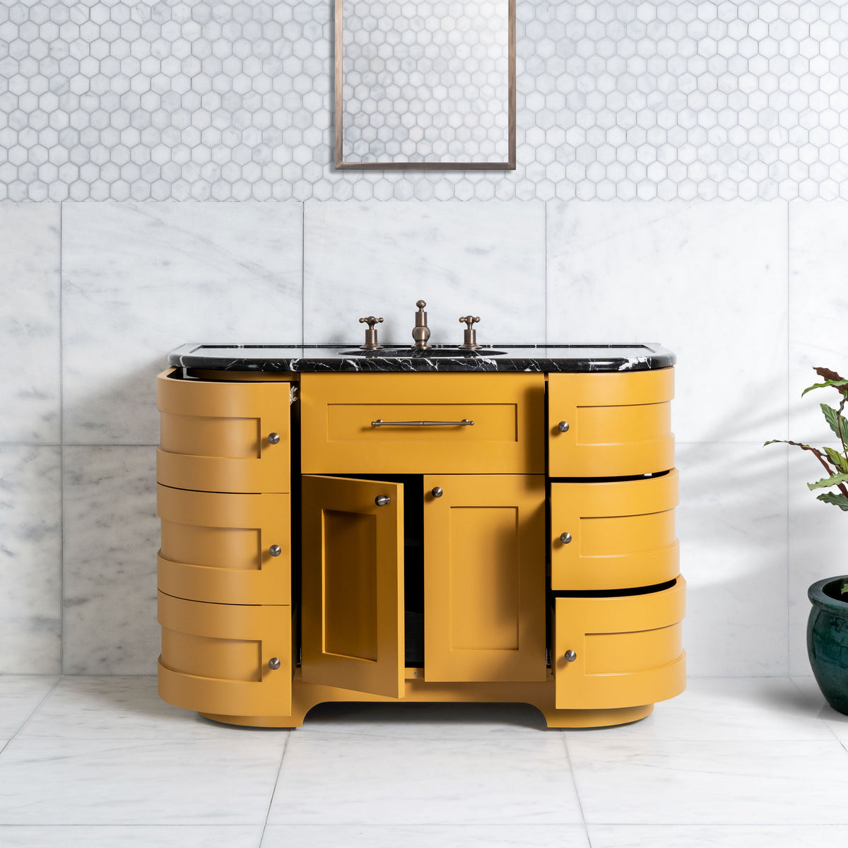 Norfolk Painted Bathroom Vanity (Inc. Marble Top, Upstand & Sink) - Rutland London (USA)