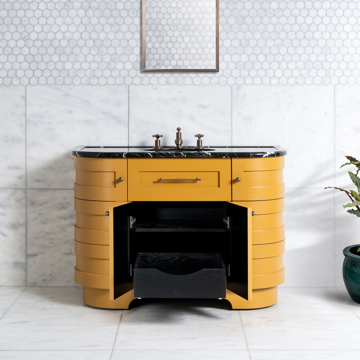 Norfolk Painted Bathroom Vanity (Inc. Marble Top, Upstand & Sink) - Rutland London (USA)