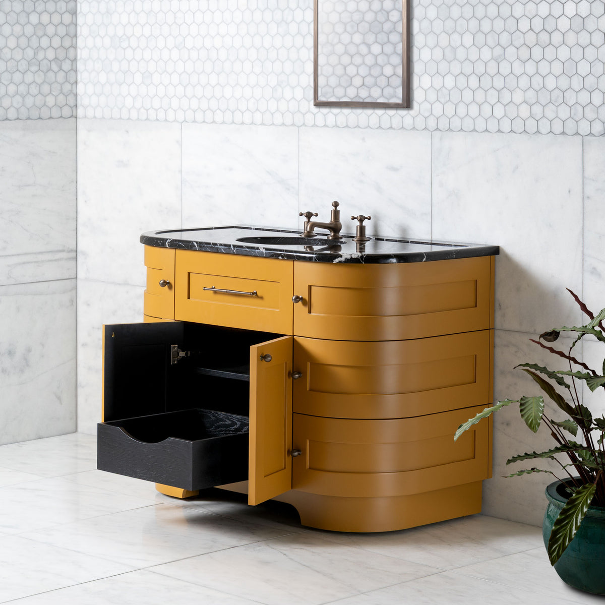 Norfolk Painted Bathroom Vanity (Inc. Marble Top, Upstand & Sink) - Rutland London (USA)