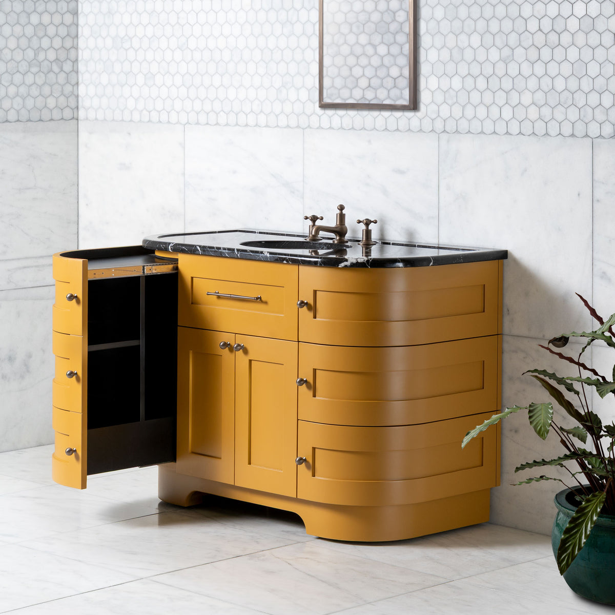 Norfolk Painted Bathroom Vanity (Inc. Marble Top, Upstand & Sink) - Rutland London (USA)