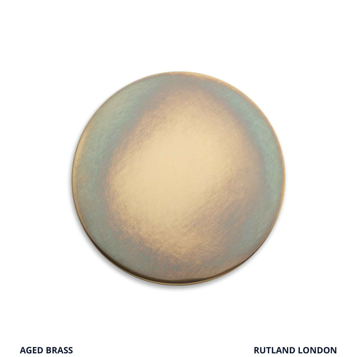 Aged Brass finish swatch - Rutland London (USA)