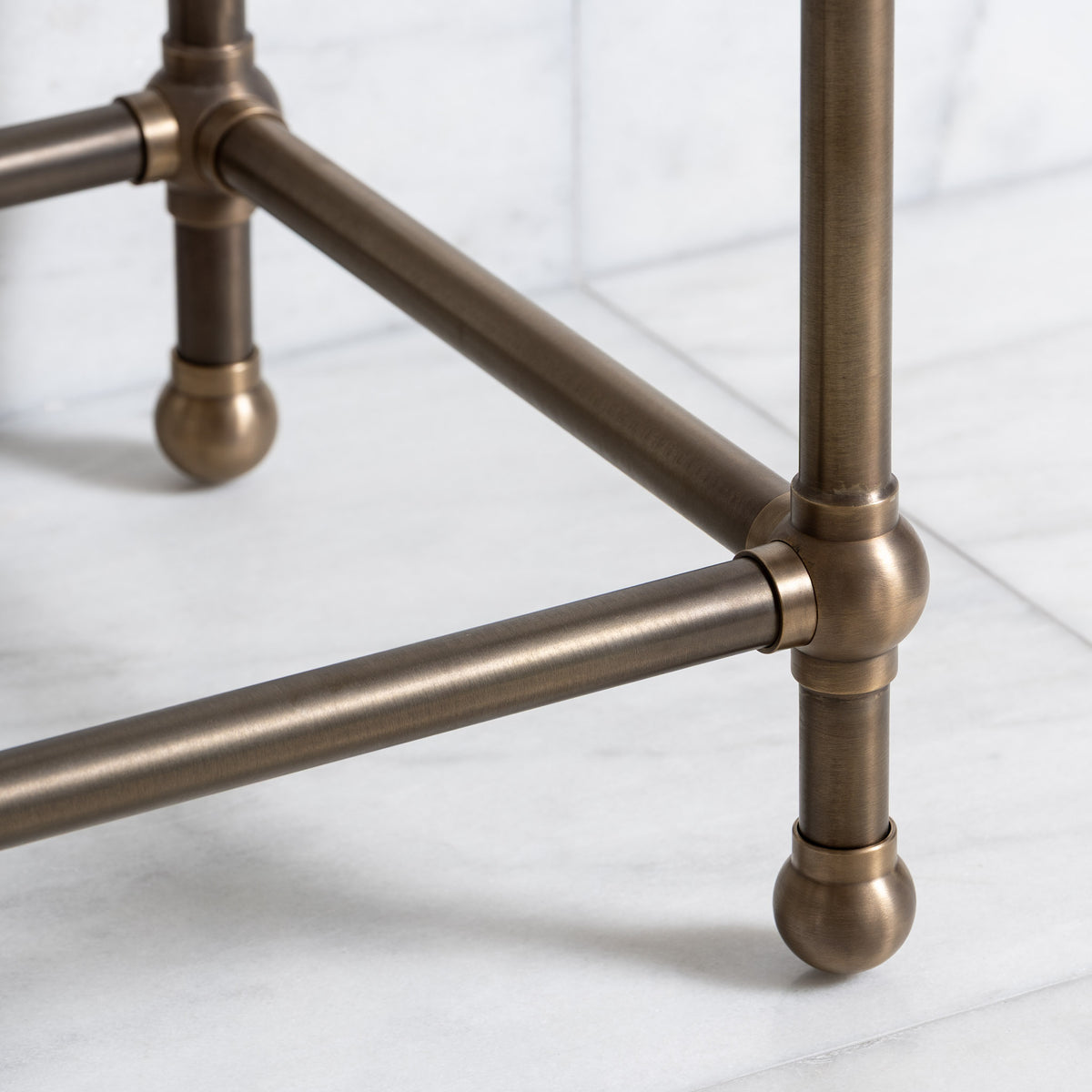 Regent Double Brass Console Sink Legs (Legs Only - No Top, Upstand or Sinks) - Rutland London (USA)