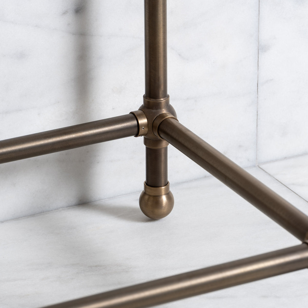 Regent Double Brass Console Sink Legs (Legs Only - No Top, Upstand or Sinks) - Rutland London (USA)