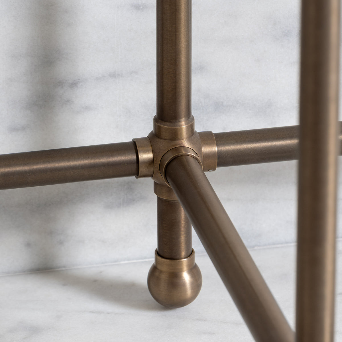 Regent Double Brass Console Sink Legs (Legs Only - No Top, Upstand or Sinks) - Rutland London (USA)