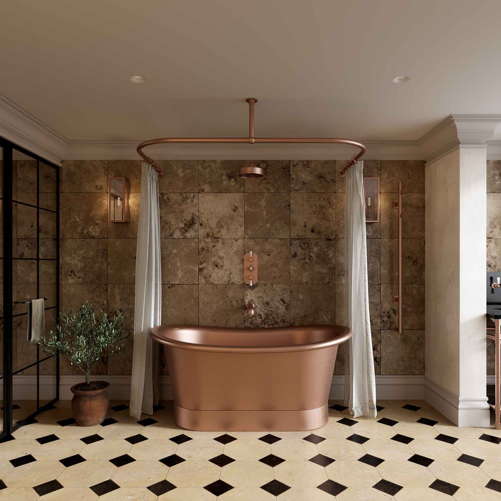 Bromley Shower Curtain Rod - Rutland London (USA)