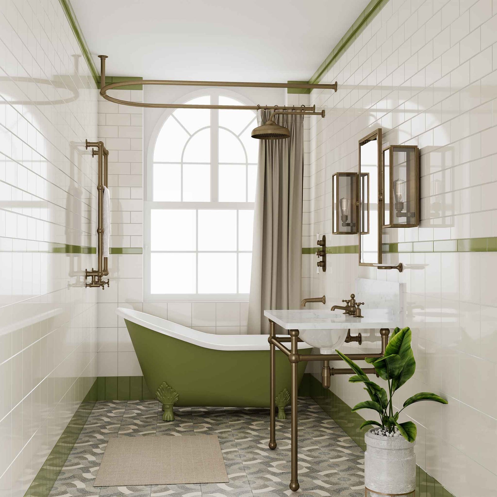 Pembroke Shower Curtain Rod - Rutland London (USA)