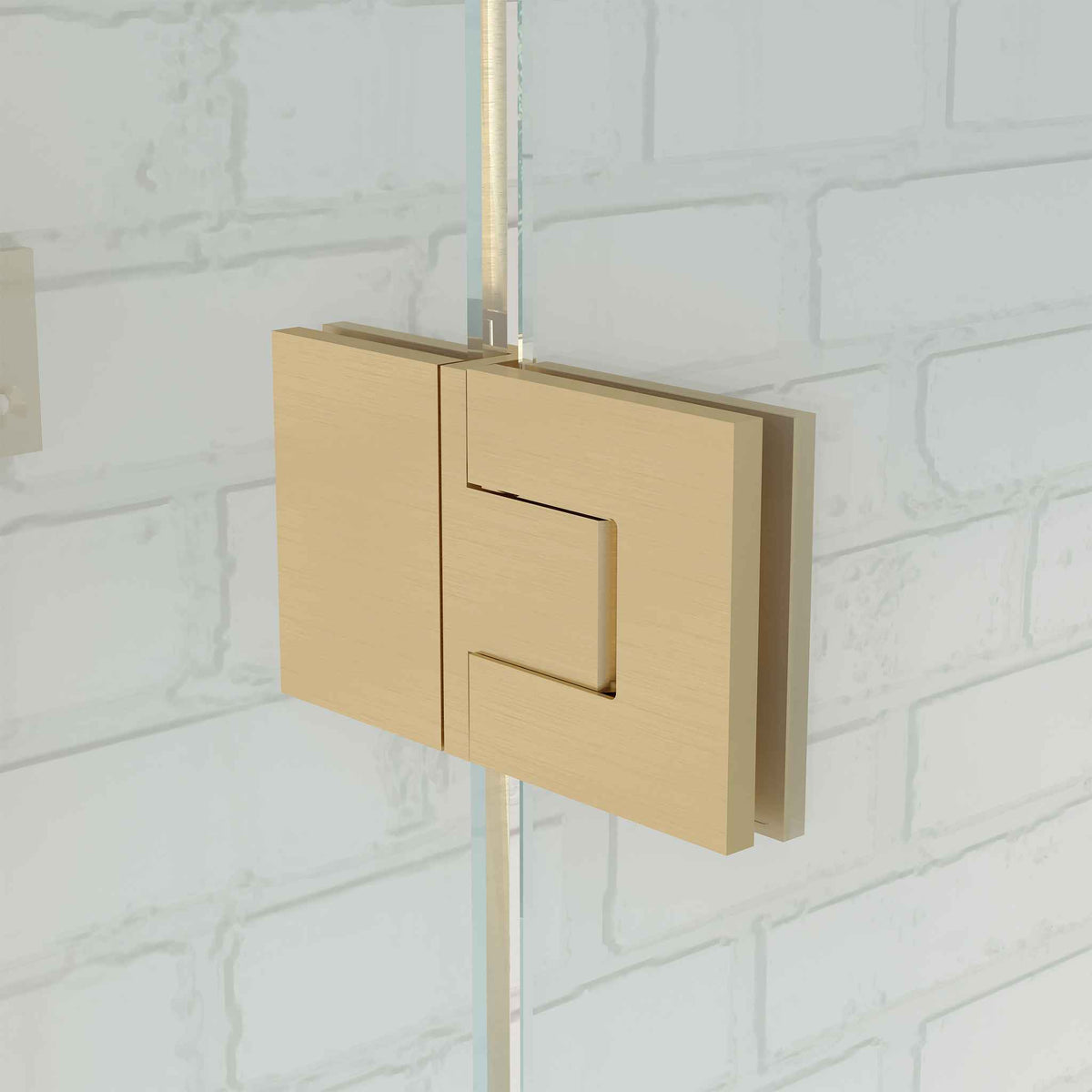 Weybridge Semi-Frameless Brass Bathtub Door Componentry Kit (Excluding Glass) - Rutland London (USA)