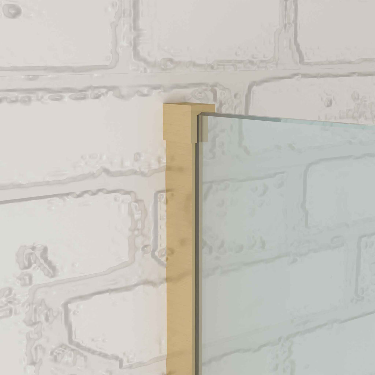 Weybridge Semi-Frameless Brass Bathtub Door Componentry Kit (Excluding Glass) - Rutland London (USA)