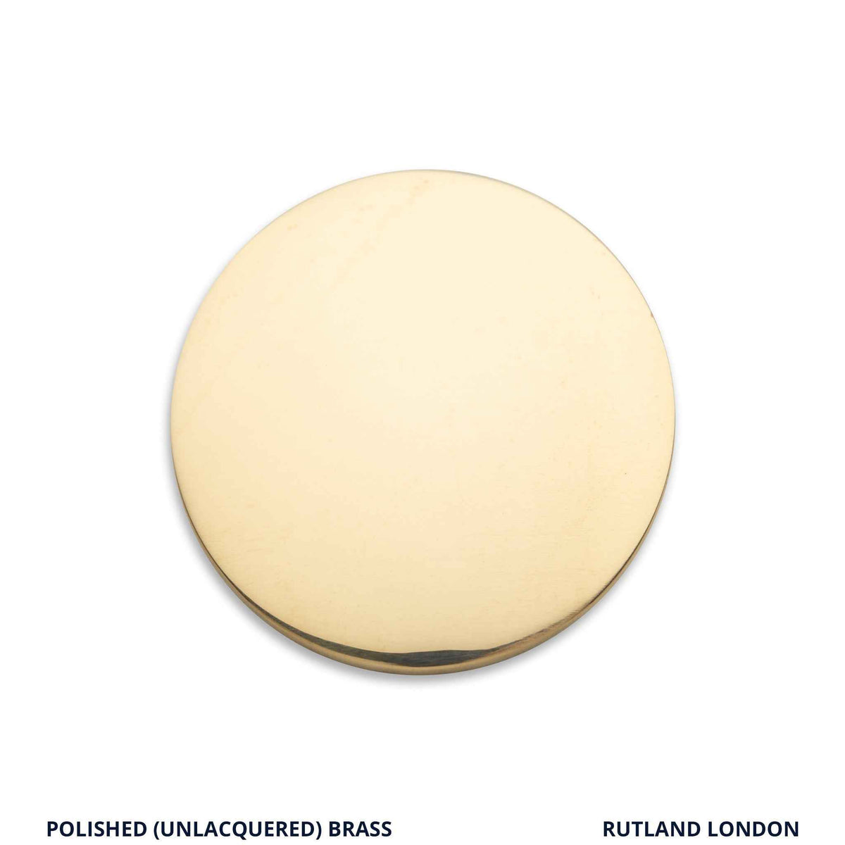 Polished (Unlacquered) Brass finish swatch - Rutland London (USA)