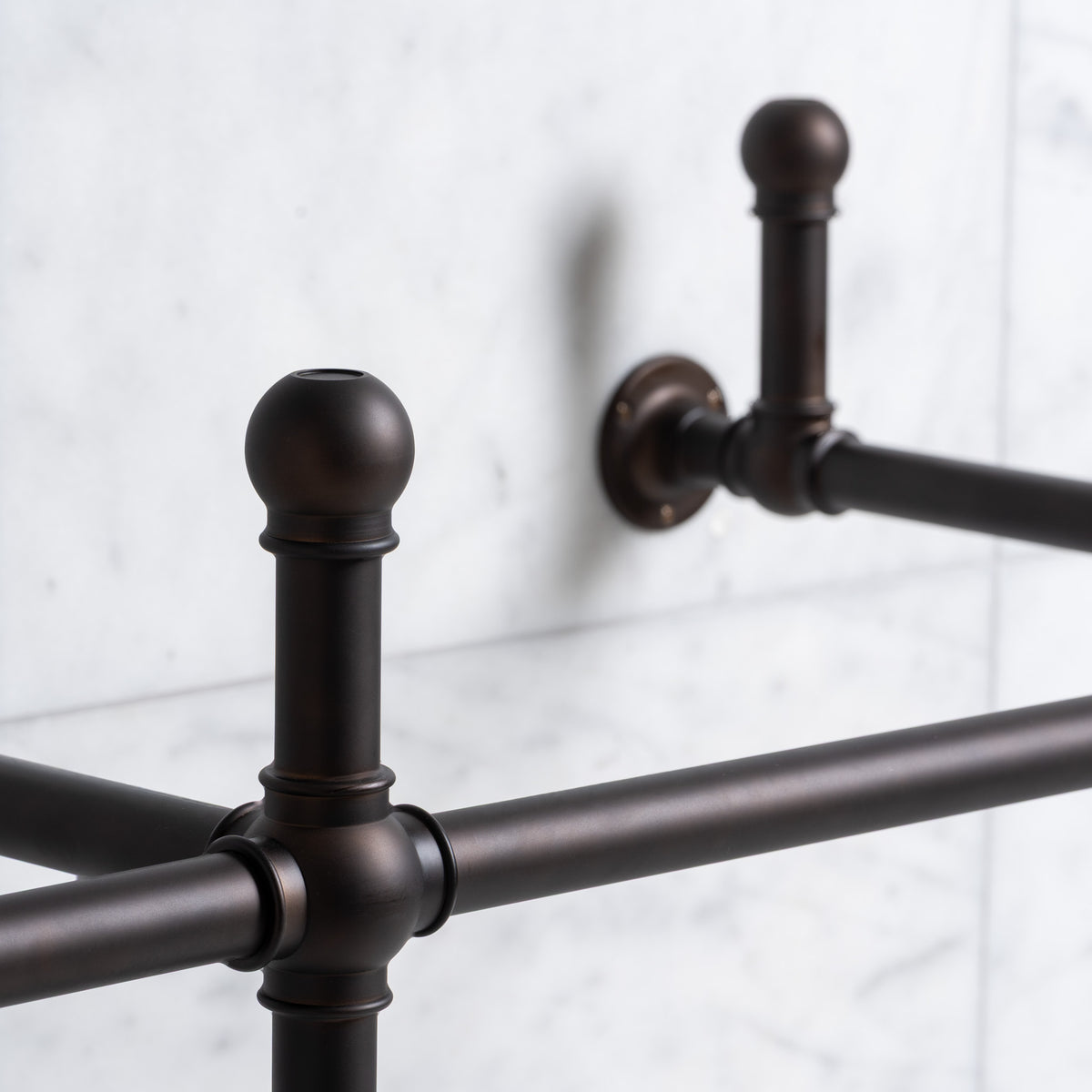 Reliance Double Brass Console Sink Legs (Legs Only - No Top, Upstand or Sinks) - Rutland London (USA)