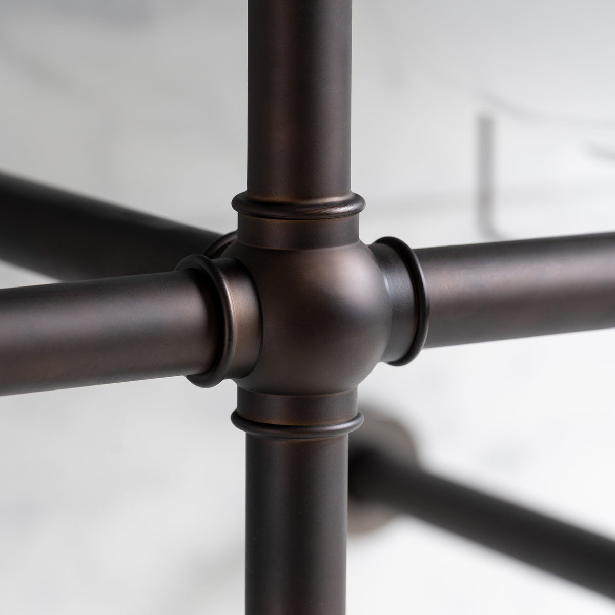 Reliance Double Brass Console Bathroom Sink (Inc. Marble Top, Upstand & Sinks) - Rutland London (USA)