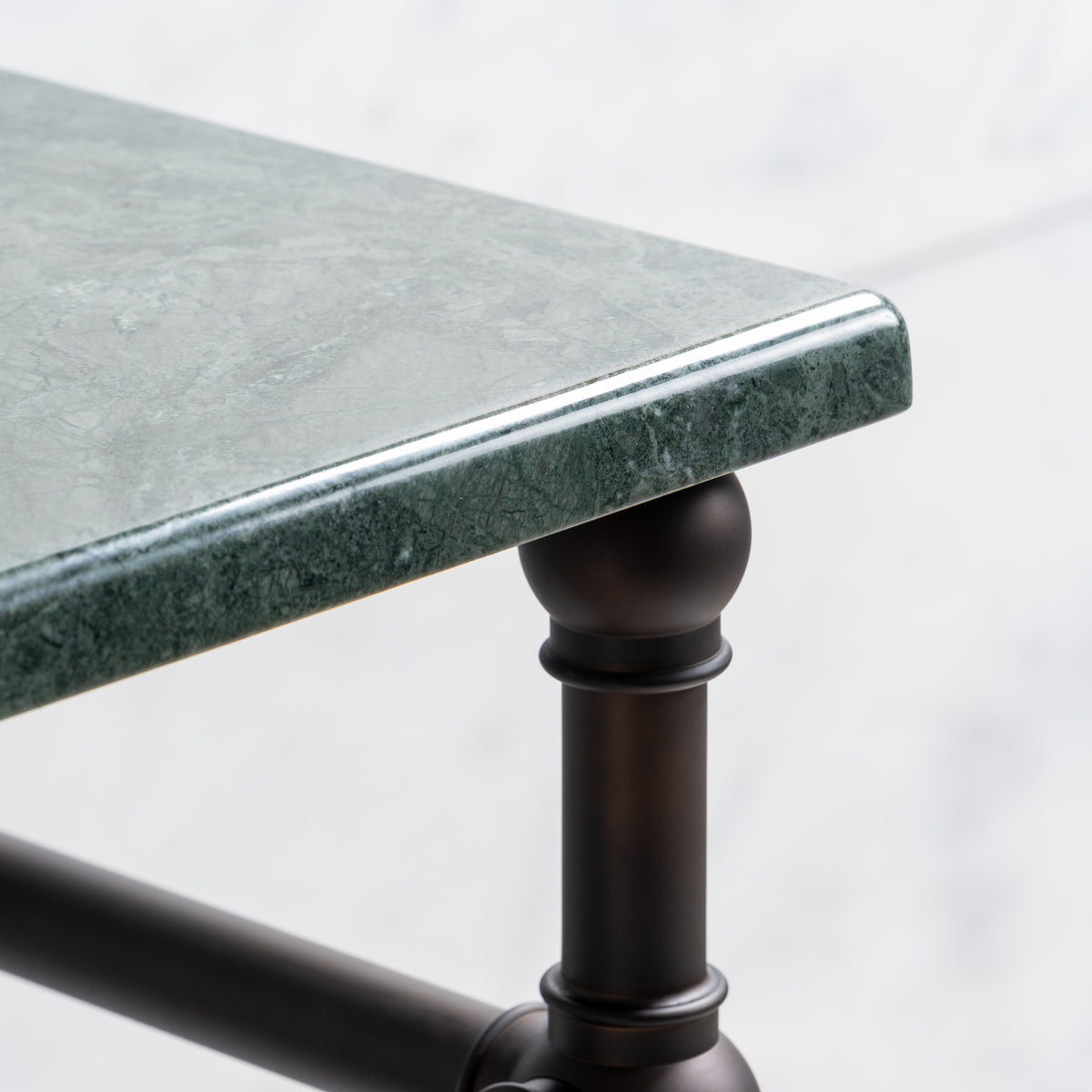 Reliance Double Brass Console Bathroom Sink (Inc. Marble Top, Upstand & Sinks) - Rutland London (USA)