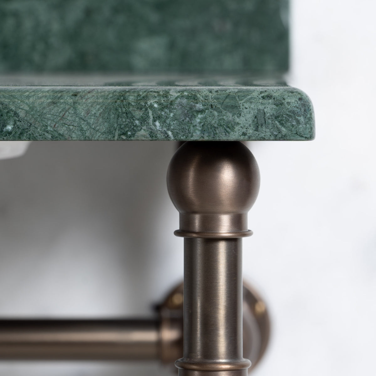 Lloyd Double Brass Console Bathroom Sink (Inc. Marble Top, Upstand & Sinks) - Rutland London (USA)