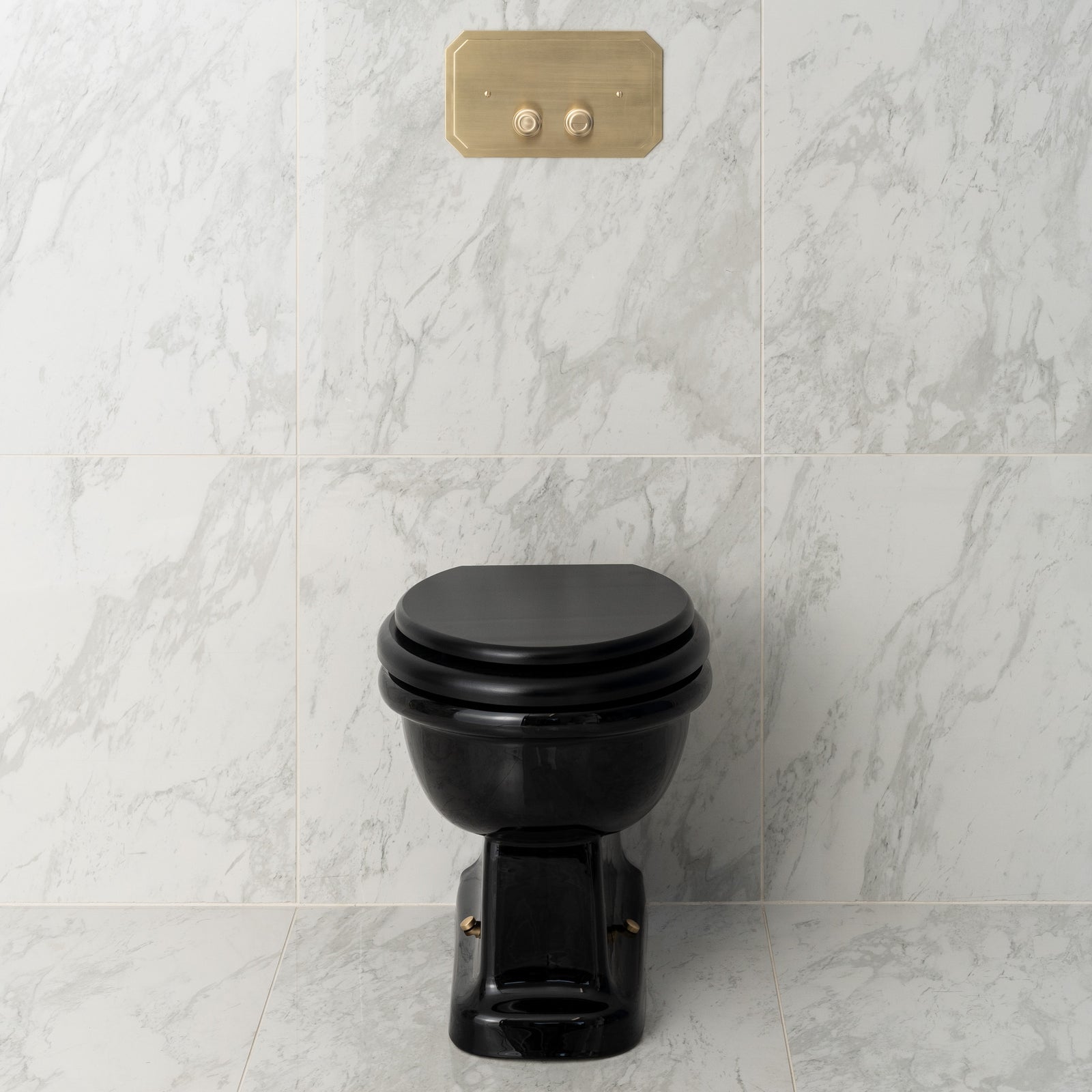 Bartholomew Black Back To Wall Toilet Bowl (Seat Sold Separately) - Rutland London (USA)