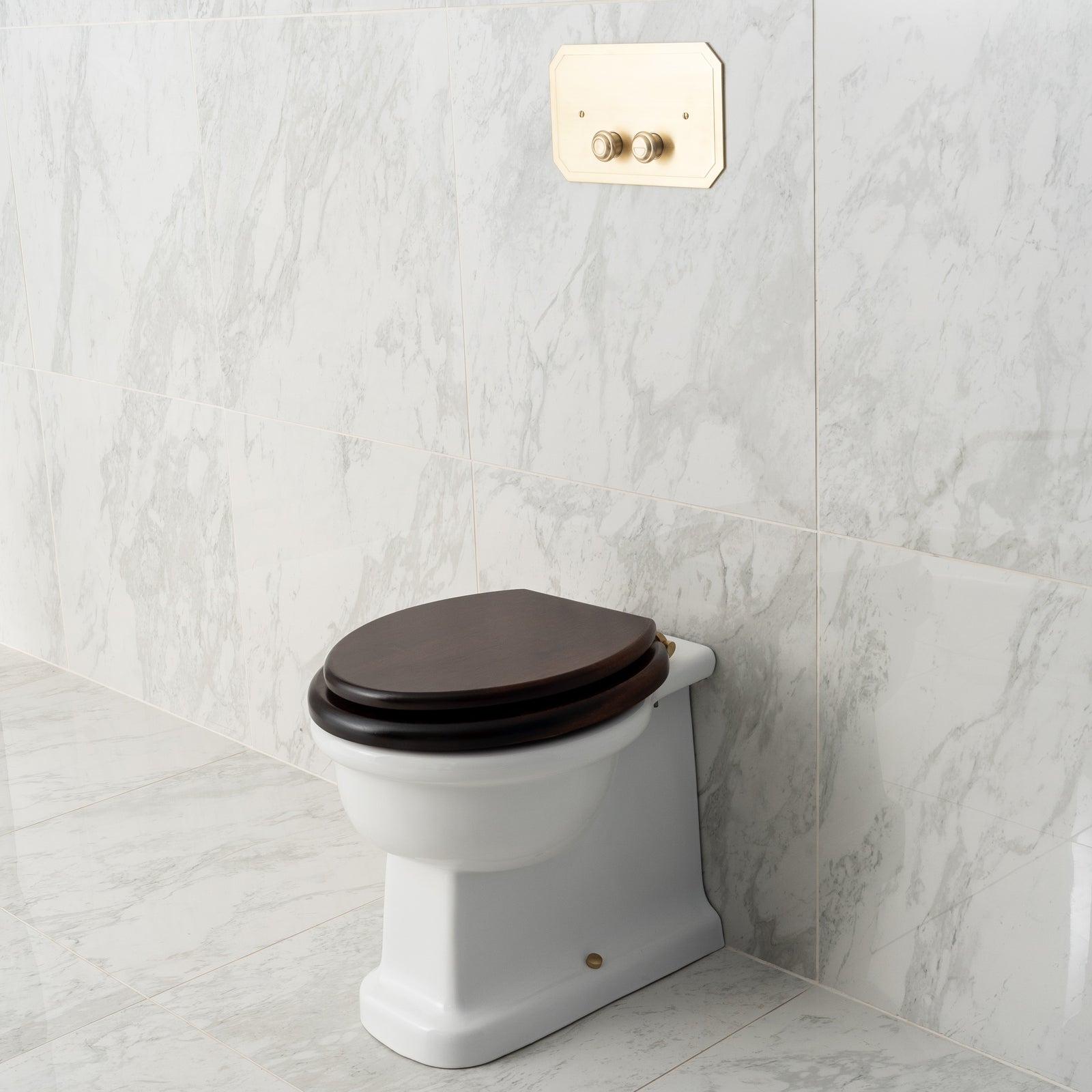 Bartholomew White Back To Wall Toilet Bowl (Seat Sold Separately) - Rutland London (USA)