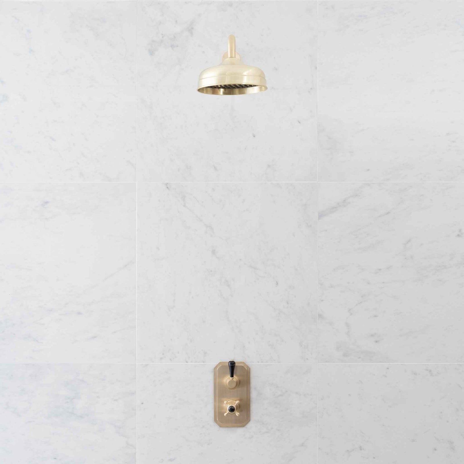 Egerton Black Ceramic Lever Concealed Thermostatic Shower Set - Rutland London (USA)