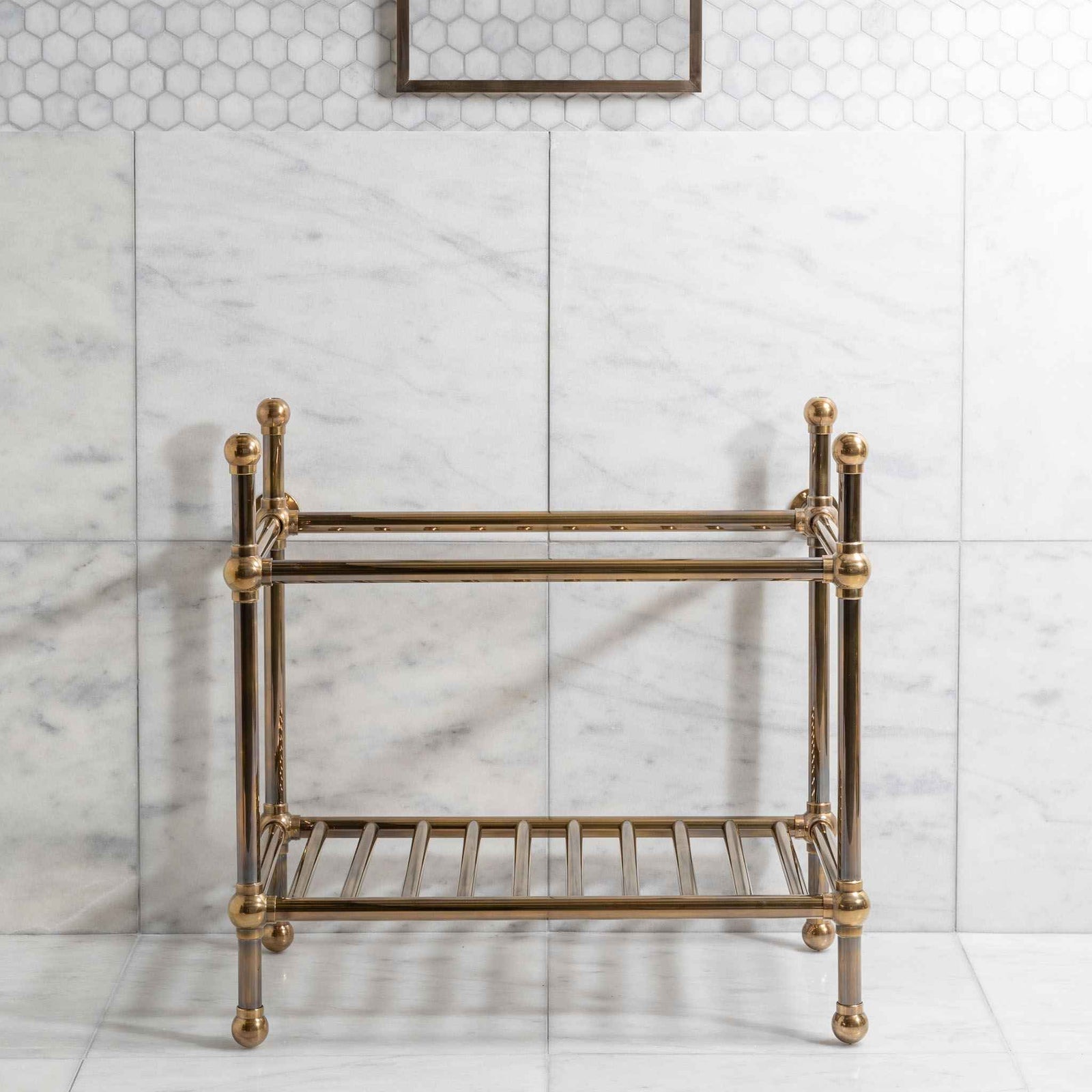 Westminster Single Brass Console Sink Legs (Legs Only - No Top, Upstand or Sink) - Rutland London (USA)