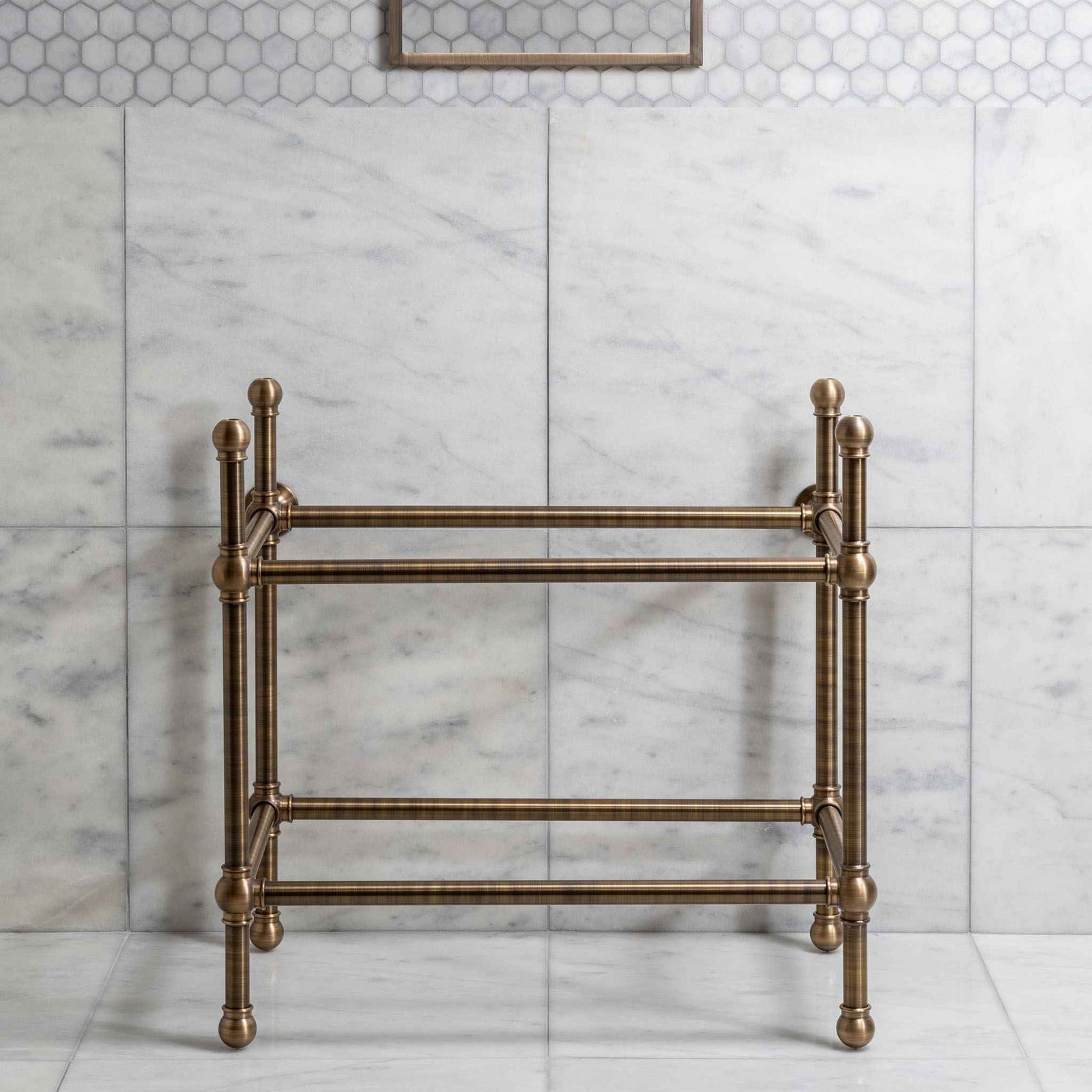 Lloyd Single Brass Console Sink Legs (Legs Only - No Top, Upstand or Sink) - Rutland London (USA)