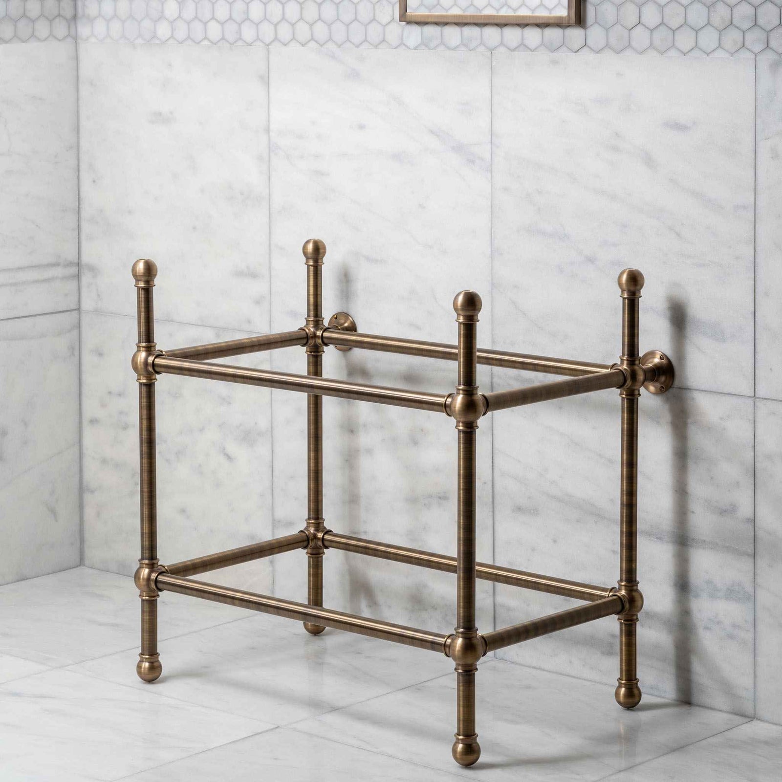 Lloyd Single Brass Console Sink Legs (Legs Only - No Top, Upstand or Sink) - Rutland London (USA)