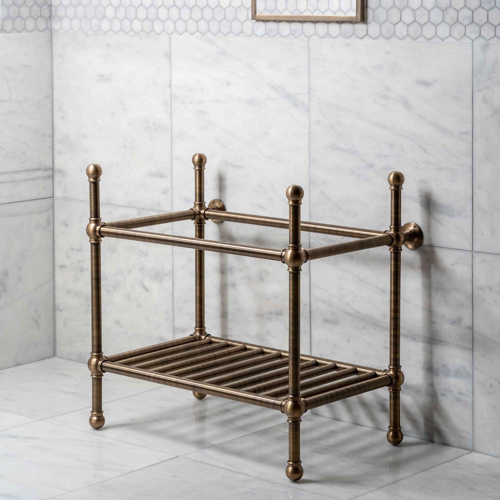 Cadogan Single Brass Console Sink Legs (Legs Only - No Top, Upstand or Sink) - Rutland London (USA)