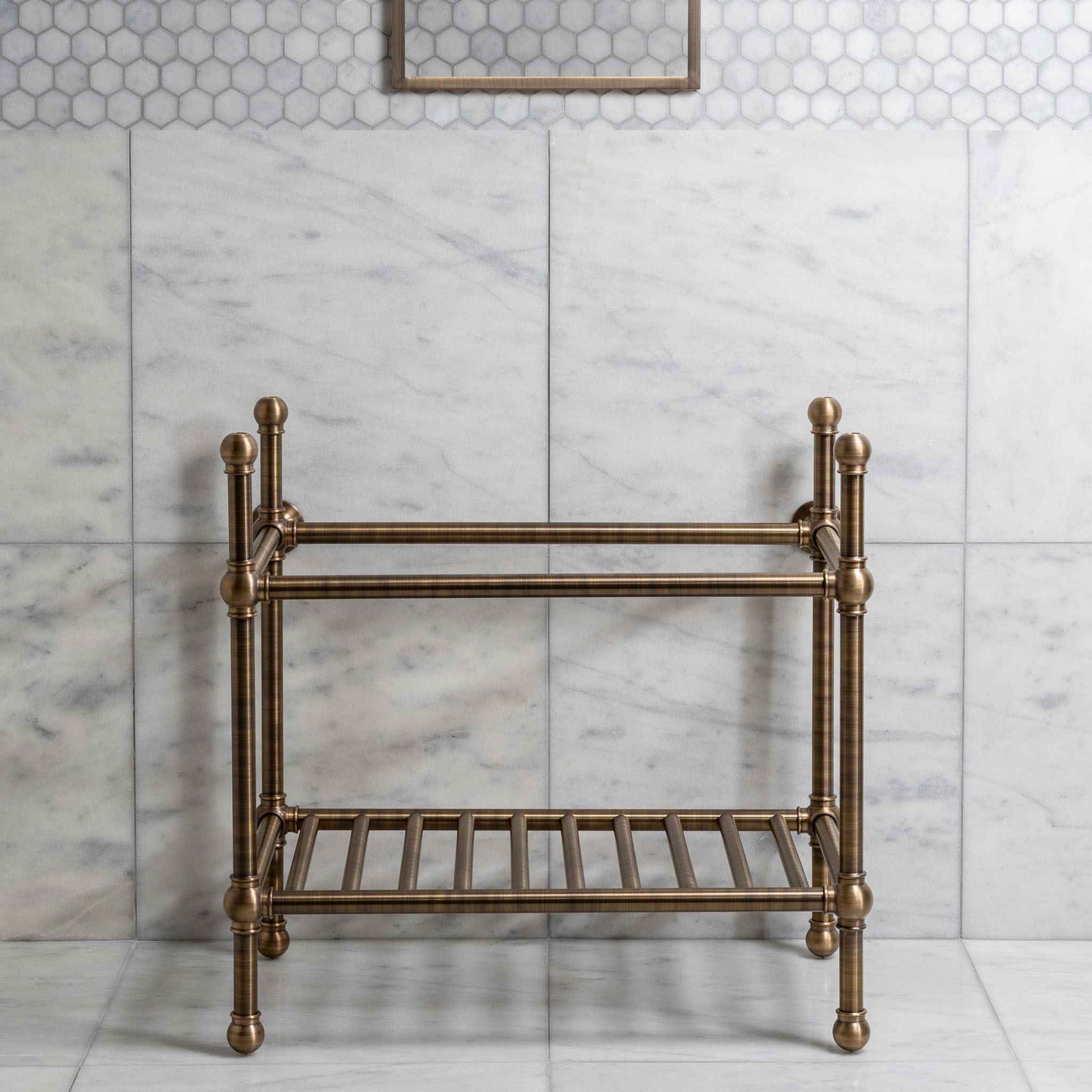 Cadogan Single Brass Console Sink Legs (Legs Only - No Top, Upstand or Sink) - Rutland London (USA)