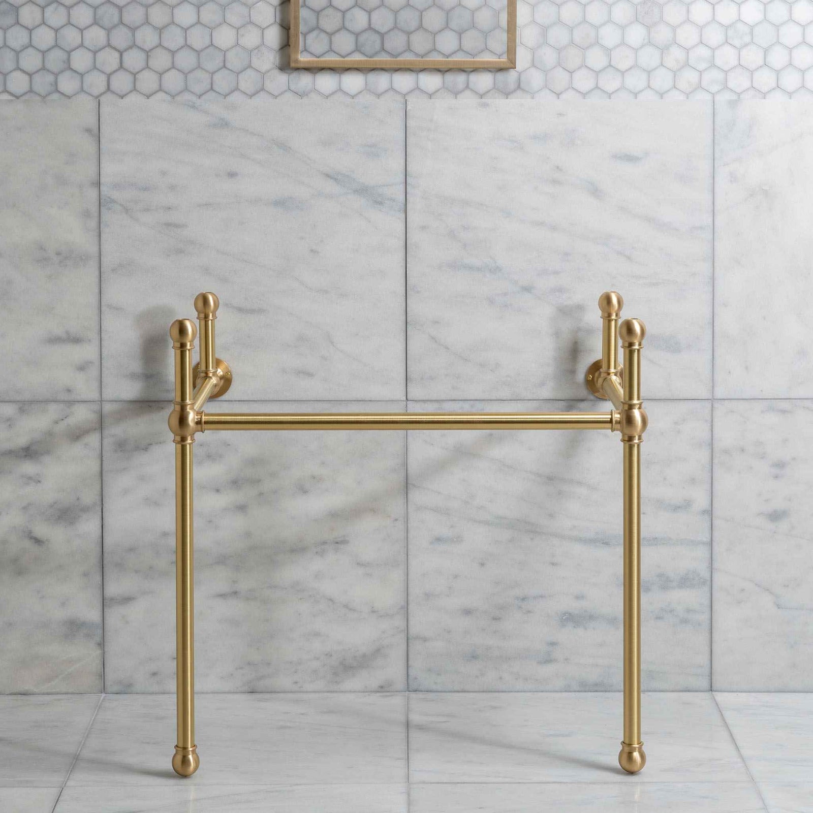 Reliance Single Brass Console Sink Legs (Legs Only - No Top, Upstand or Sink) - Rutland London (USA)