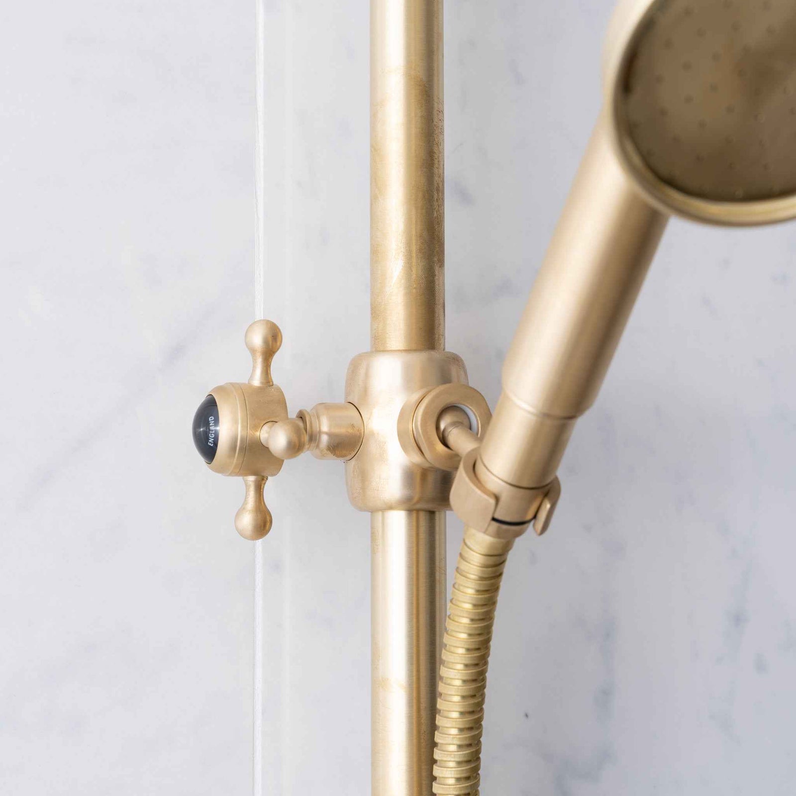 Highbury Black Ceramic Lever & Lanark Handset Concealed Thermostatic Shower Set - Rutland London (USA)