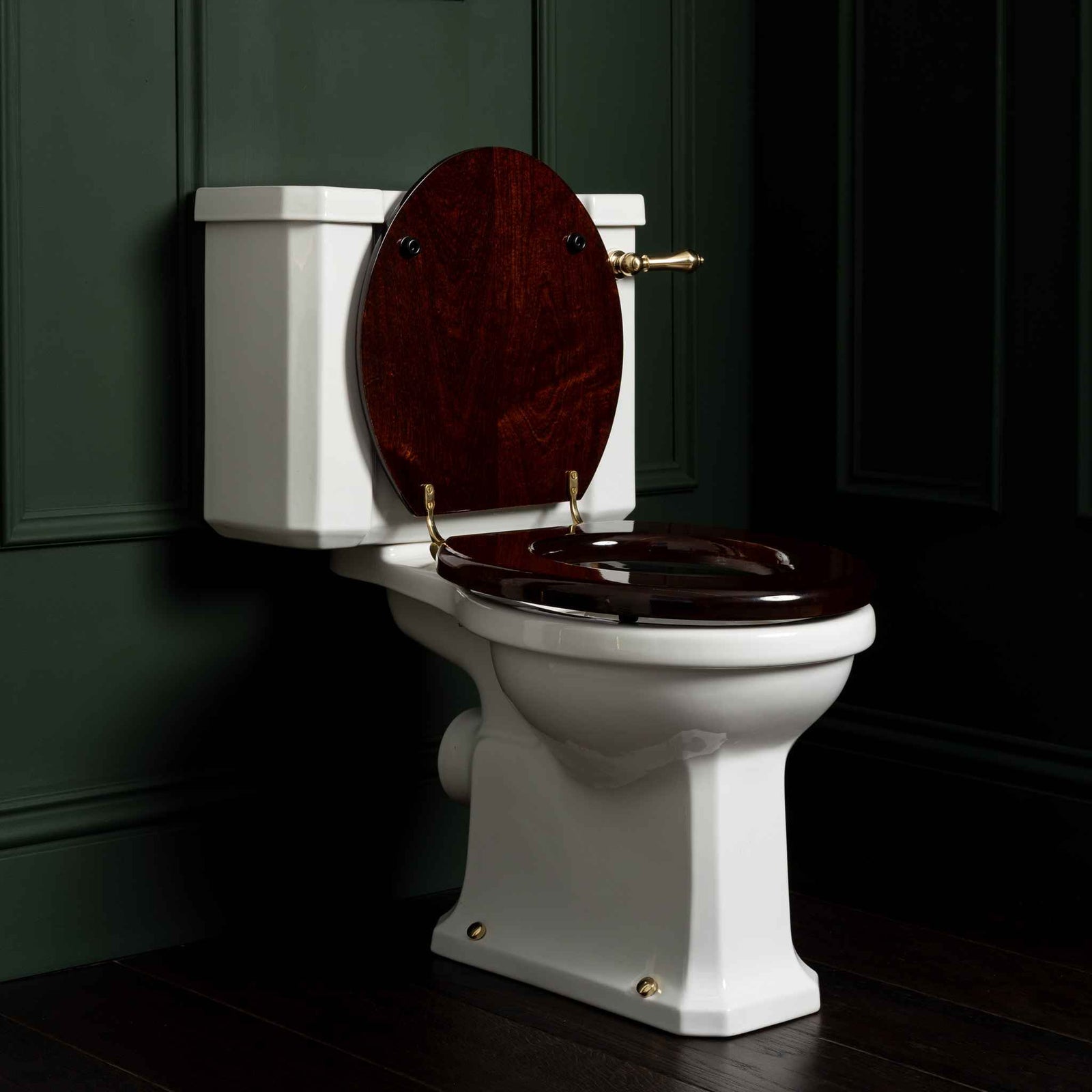 Mahogany (Gloss) Classic Toilet Seat - Custom / Made To Measure - Rutland London (USA)
