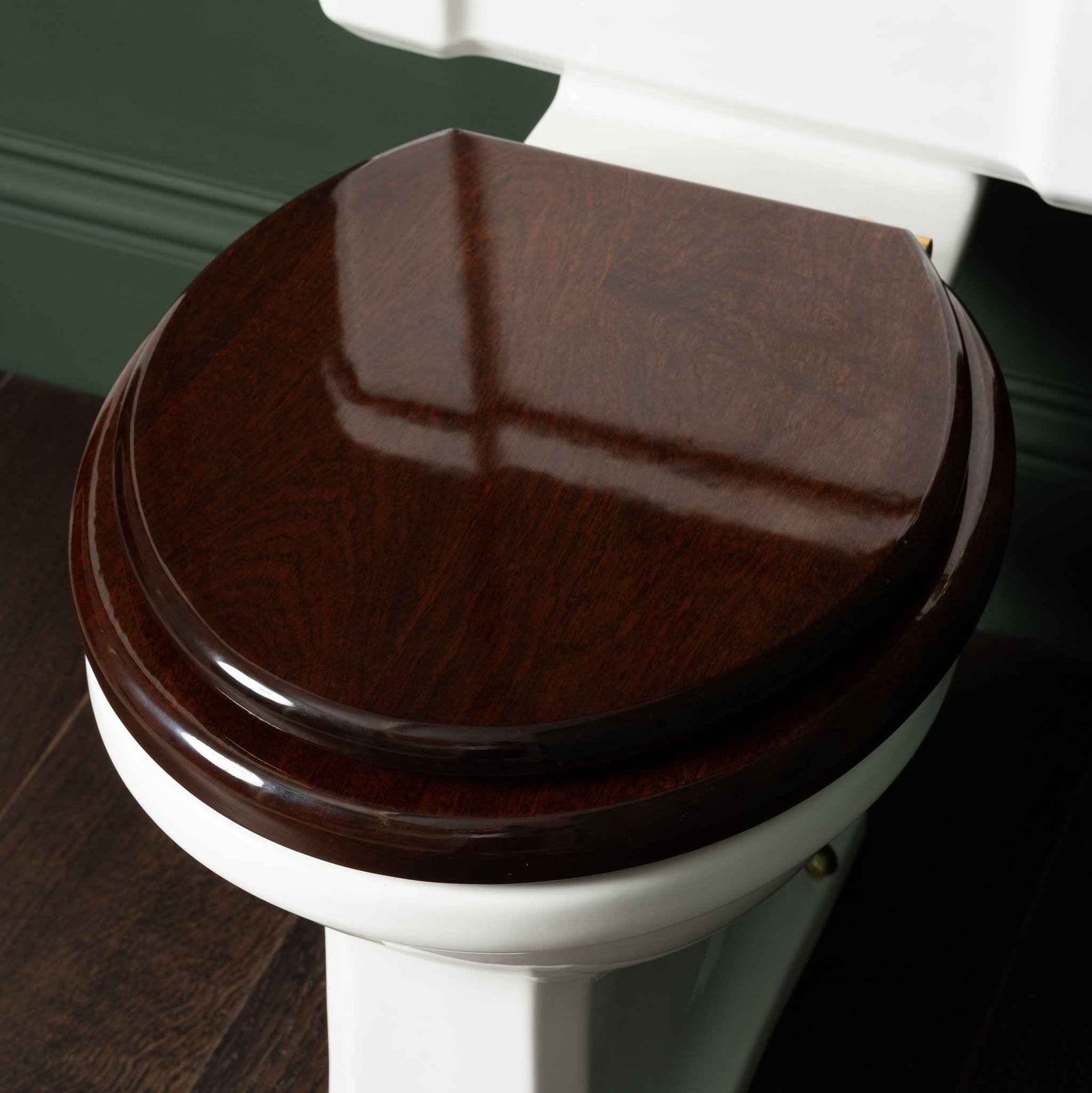 Mahogany (Gloss) Classic Toilet Seat - Custom / Made To Measure - Rutland London (USA)
