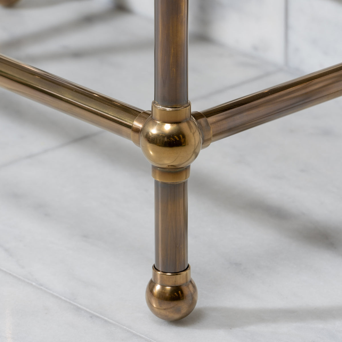 Regent Single Brass Console Sink Legs (Legs Only - No Top, Upstand or Sink) - Rutland London (USA)