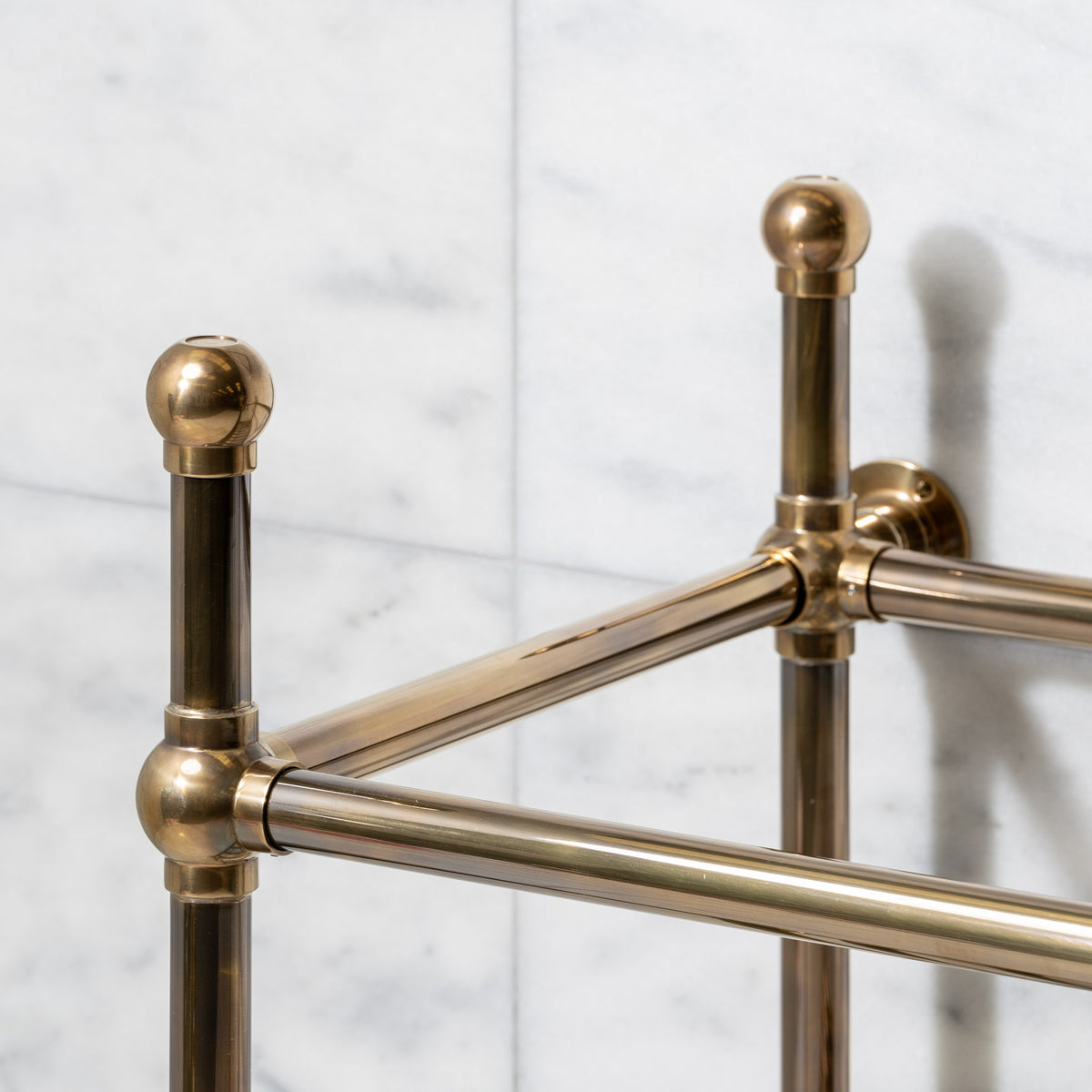 Regent Single Brass Console Sink Legs (Legs Only - No Top, Upstand or Sink) - Rutland London (USA)