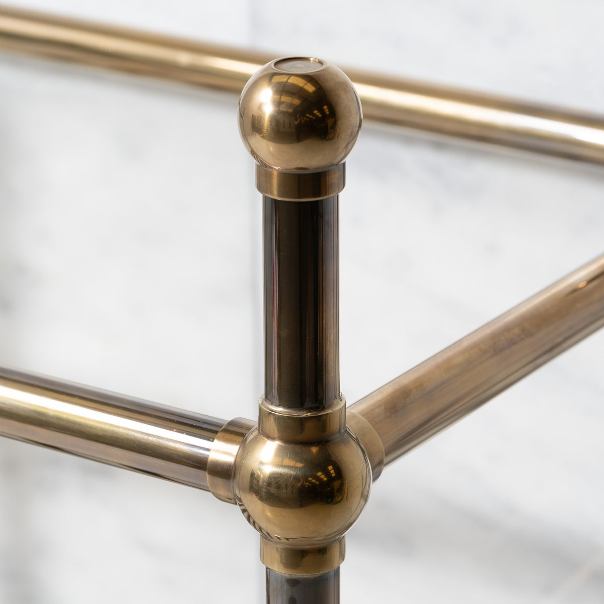 Regent Single Brass Console Sink Legs (Legs Only - No Top, Upstand or Sink) - Rutland London (USA)