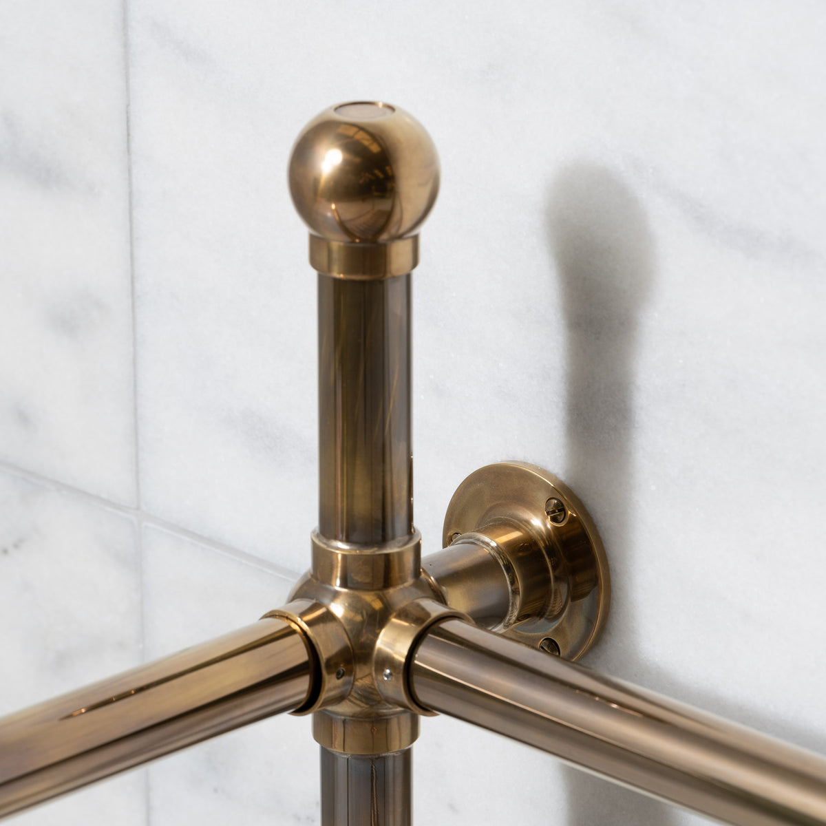 Regent Single Brass Console Sink Legs (Legs Only - No Top, Upstand or Sink) - Rutland London (USA)