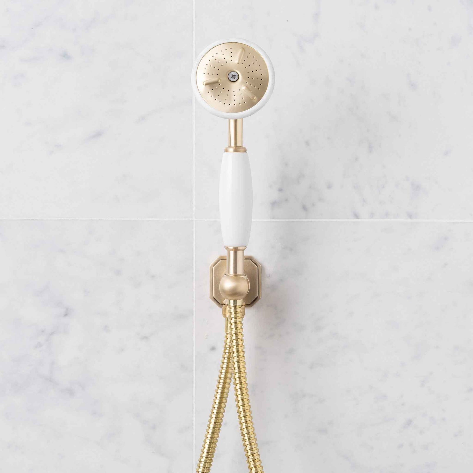 Cleaver White Ceramic Telephone Handset, Hose & Wall Supply Elbow - Rutland London (USA)