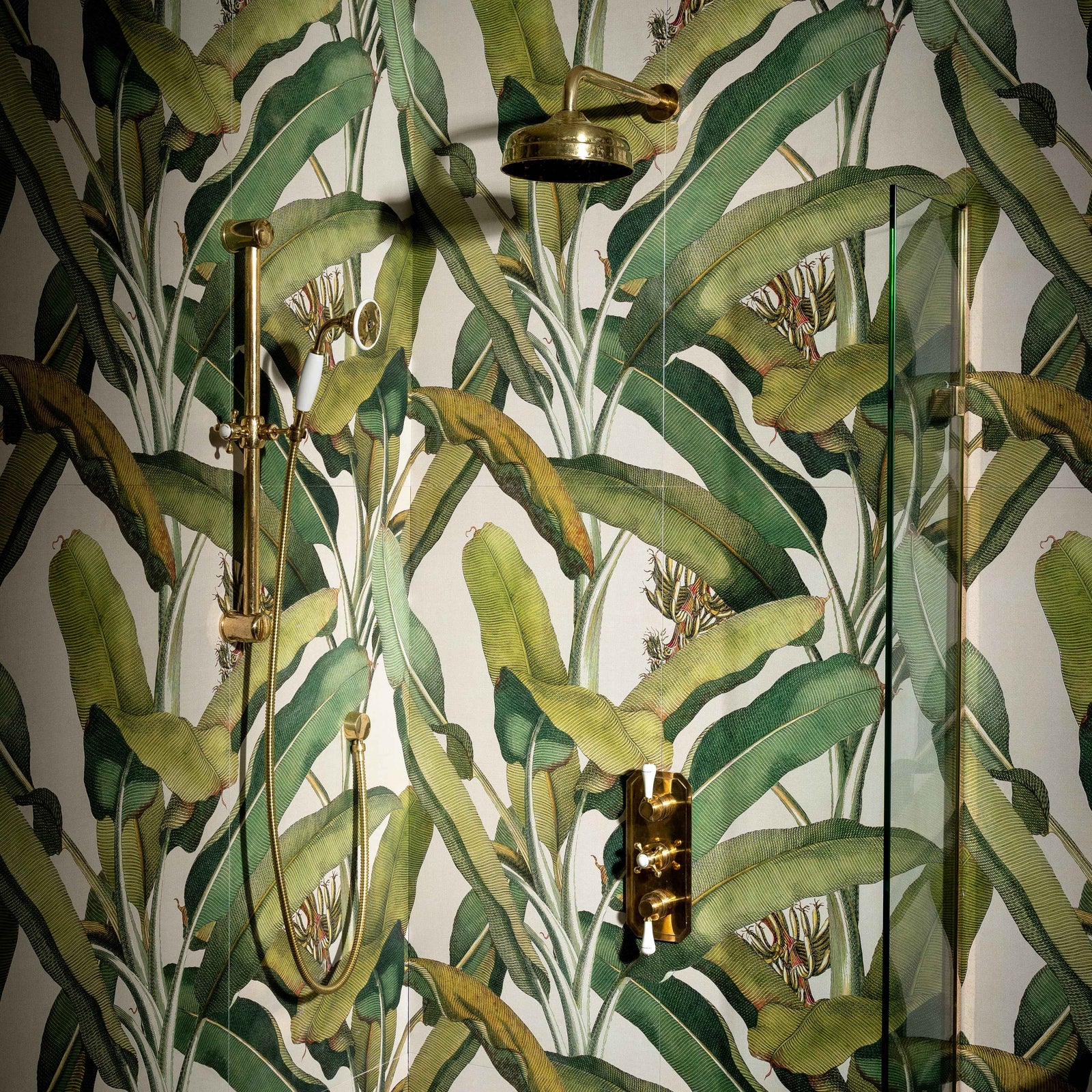 Euston White Ceramic Lever & Cleaver Telephone Handset Concealed Thermostatic Shower Set - Rutland London (USA)