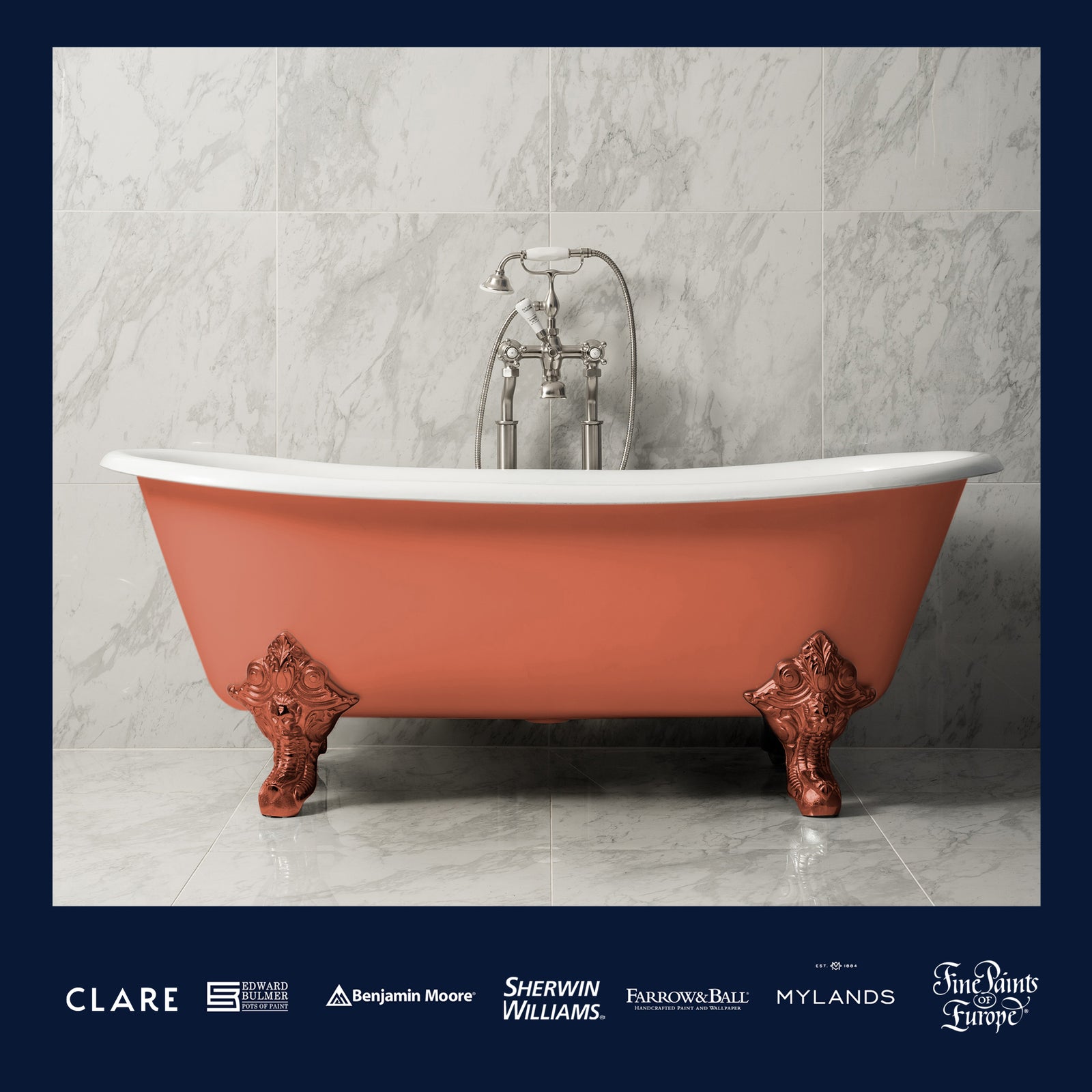 Dolphin Freestanding Cast Iron Bathtub - Rutland London (USA)