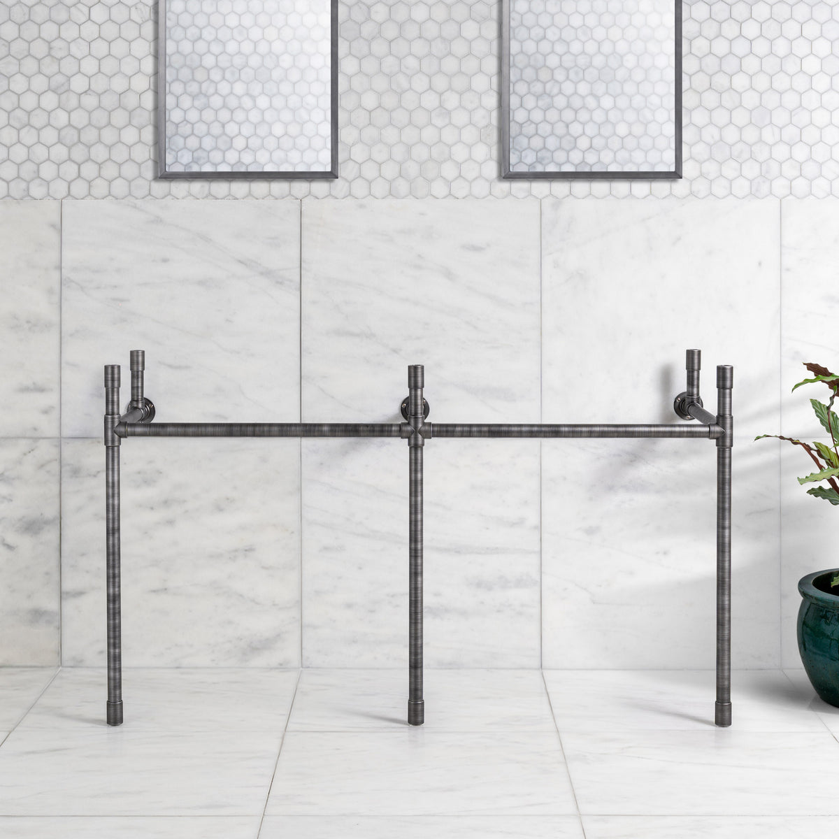 Thornhill Double Brass Console Sink Legs (Legs Only - No Top, Upstand or Sinks) - Rutland London (USA)