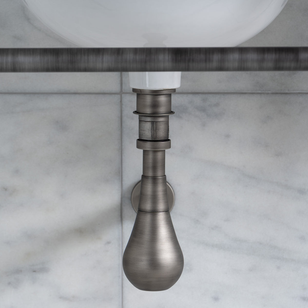 Thornhill Double Brass Console Bathroom Sink (Inc. Marble Top, Upstand & Sinks) - Rutland London (USA)