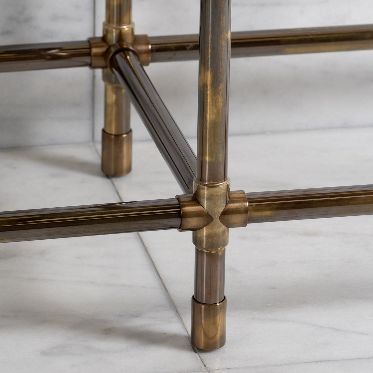 Camden Double Brass Console Sink Legs (Legs Only - No Top, Upstand or Sinks) - Rutland London (USA)