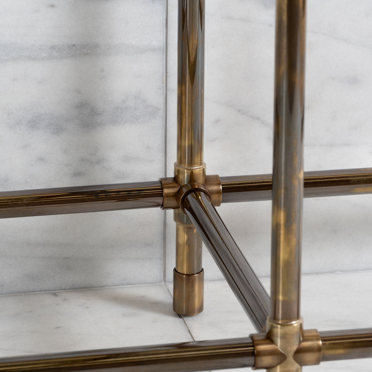 Camden Double Brass Console Sink Legs (Legs Only - No Top, Upstand or Sinks) - Rutland London (USA)