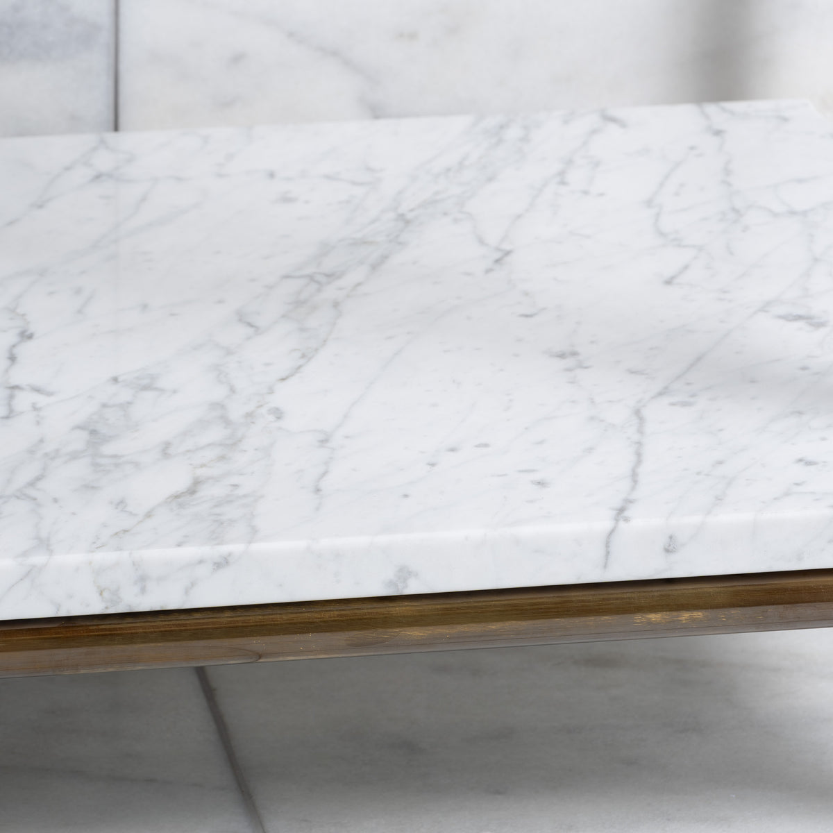 Franklin Double Brass Console Bathroom Sink (Inc. Marble Top, Upstand, Shelf & Sinks) - Rutland London (USA)