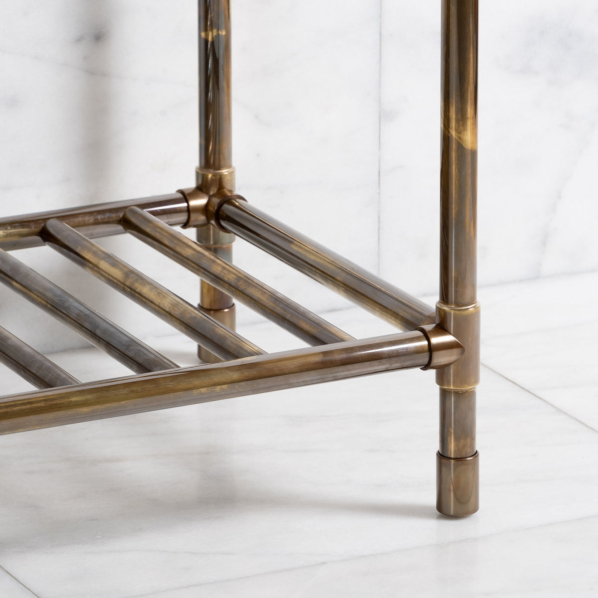 Trinity Double Brass Console Sink Legs (Legs Only - No Top, Upstand or Sinks) - Rutland London (USA)