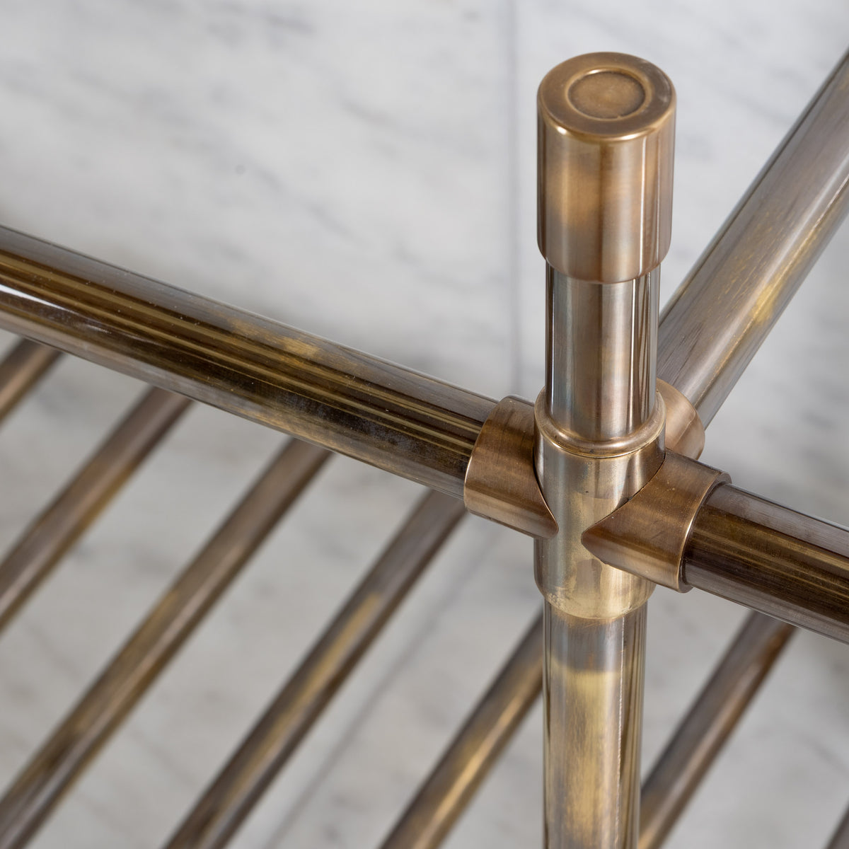 Trinity Double Brass Console Sink Legs (Legs Only - No Top, Upstand or Sinks) - Rutland London (USA)