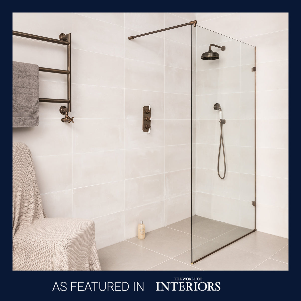 Temple Brass Shower Screen Componentry Kit - Rutland London (USA)