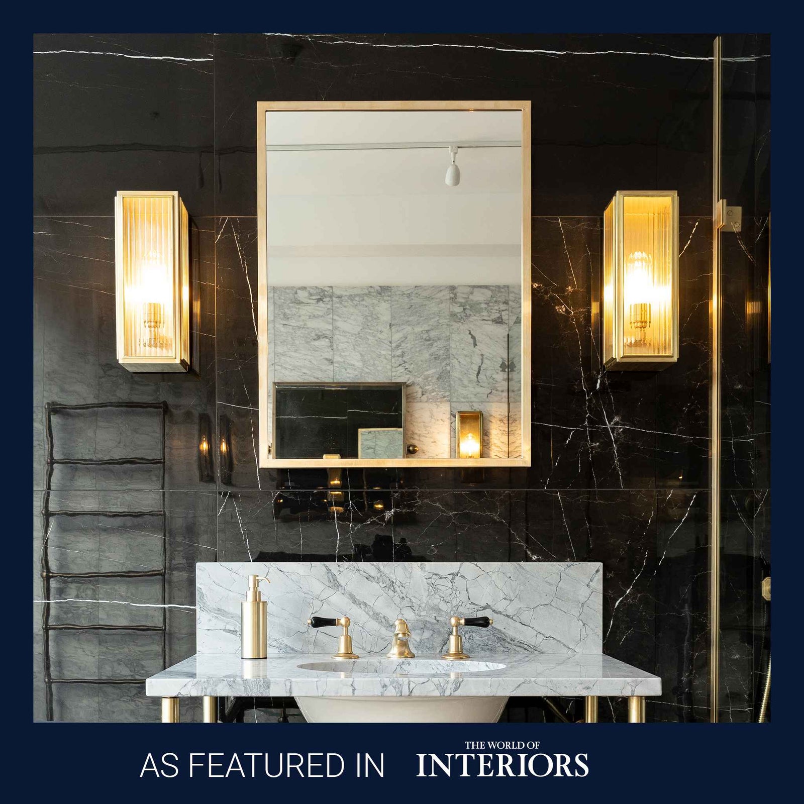 Lennox Brass Framed Bathroom Mirror - Rutland London (USA)