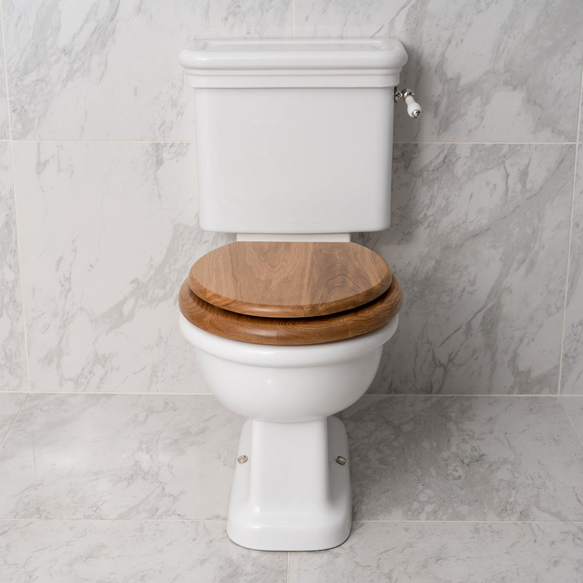 Chelsea English Oak Classic Toilet Seat - Custom / Made To Measure - Rutland London (USA)