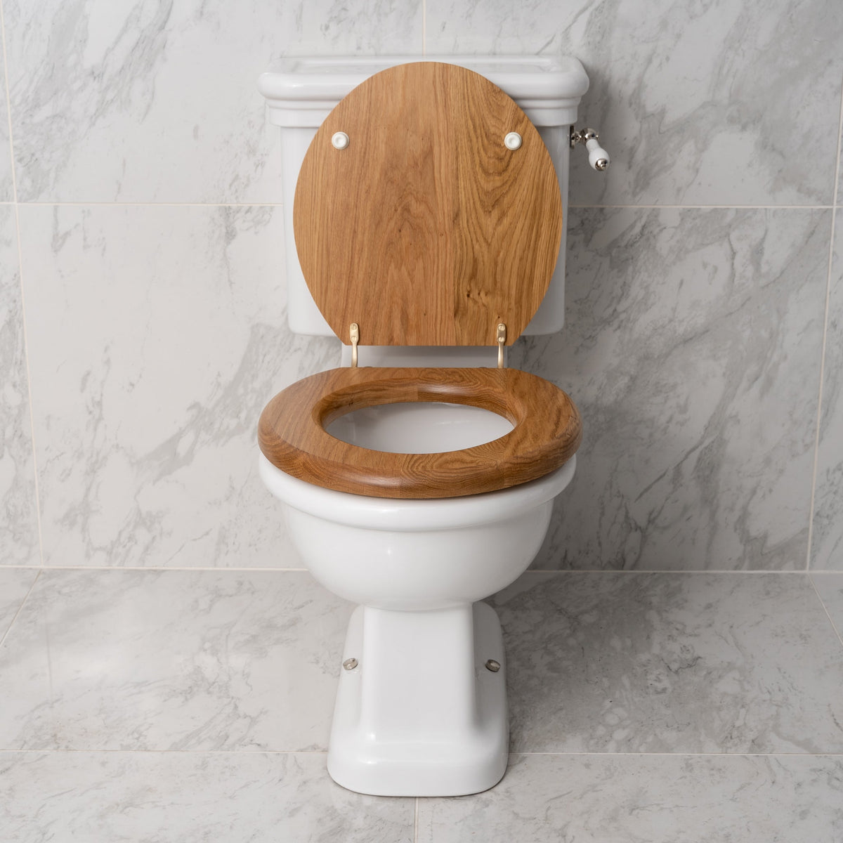 Chelsea English Oak Classic Toilet Seat - Custom / Made To Measure - Rutland London (USA)